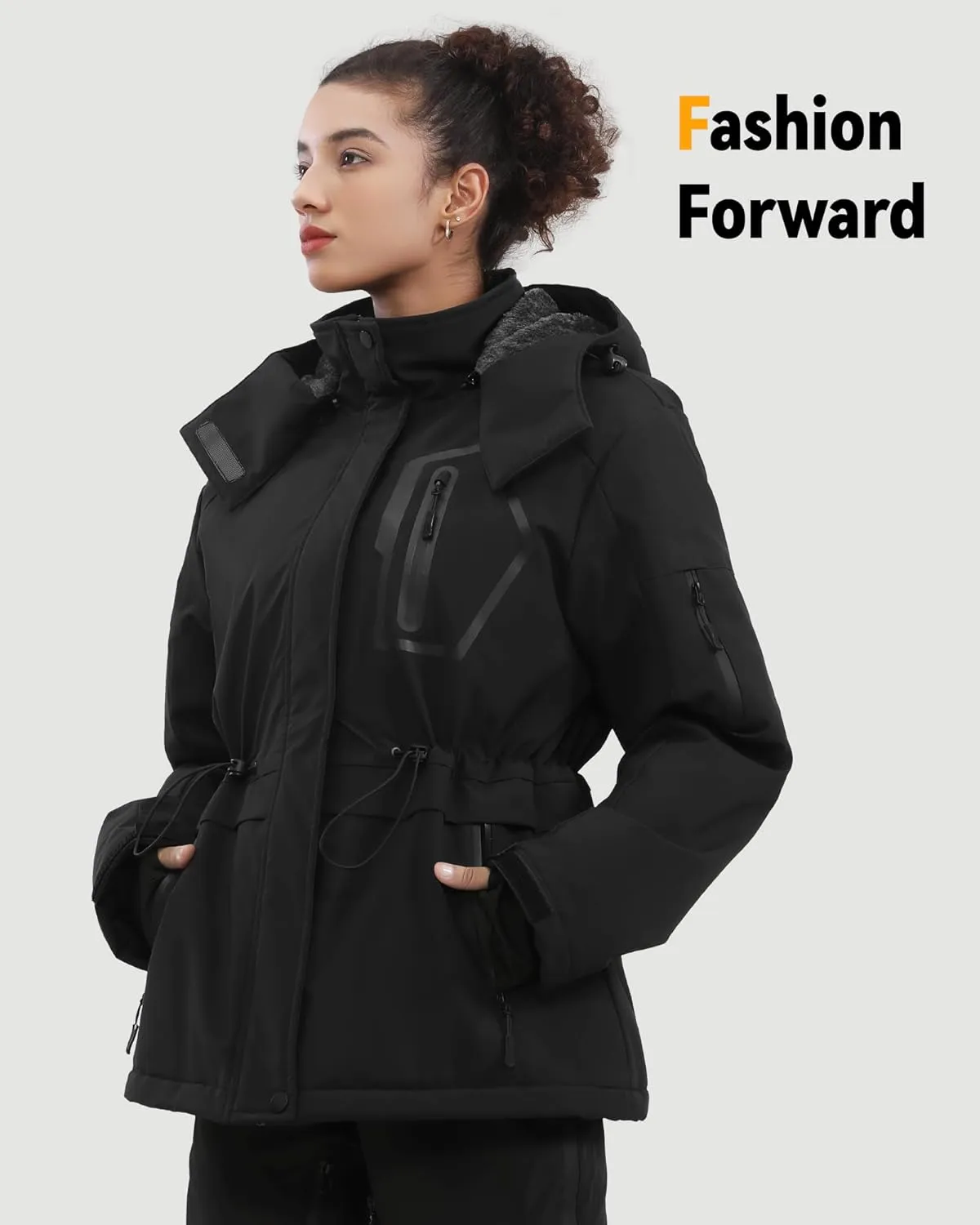 Wulcea Graphene Heated Jacket For Women 12V 18400mAh Fast Charge With Large Capacity