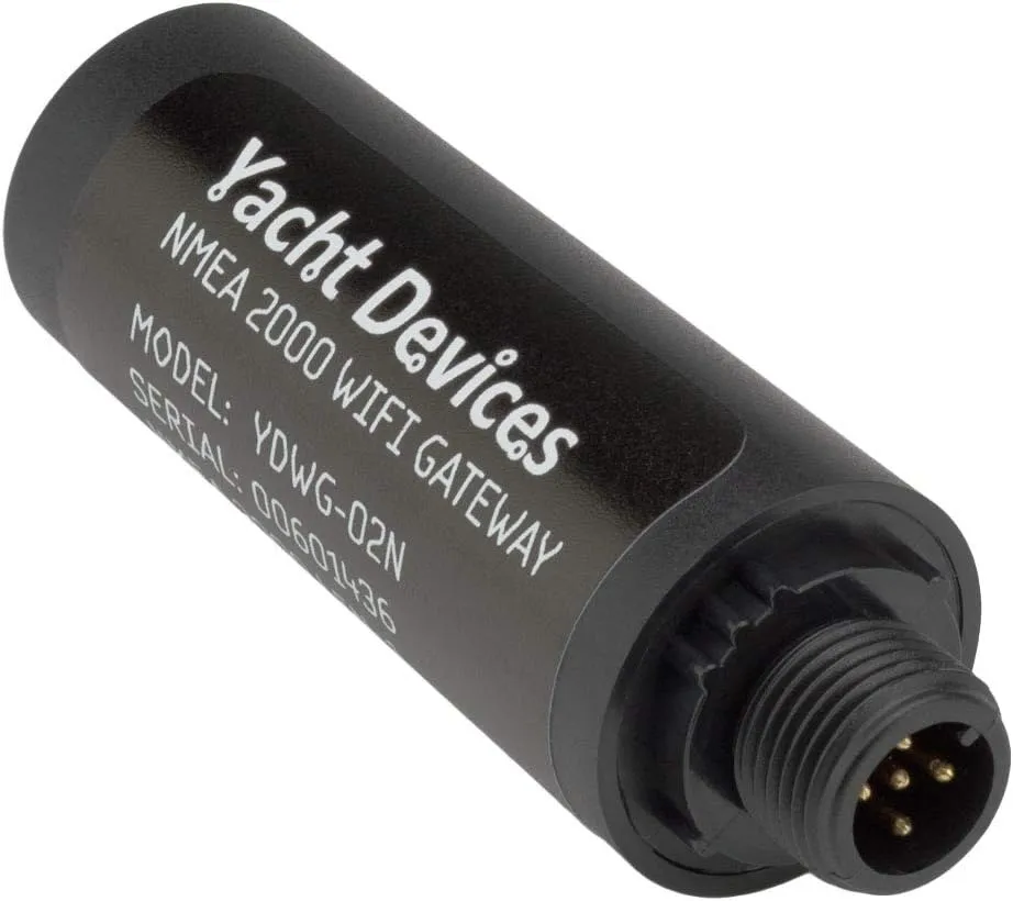Yacht Devices NMEA 2000 (DeviceNet) Wi-Fi Boat Gateway YDWG-02 (NMEA 2000 (DeviceNet) Micro Male Connector),Black