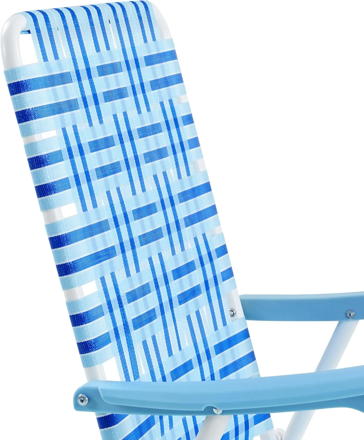 Yaheetech Patio Webbed Lawn Chairs, Outdoor Nylon Fabric Portable Camping Chair Folding Dining Chairs for Beach Yard Garden