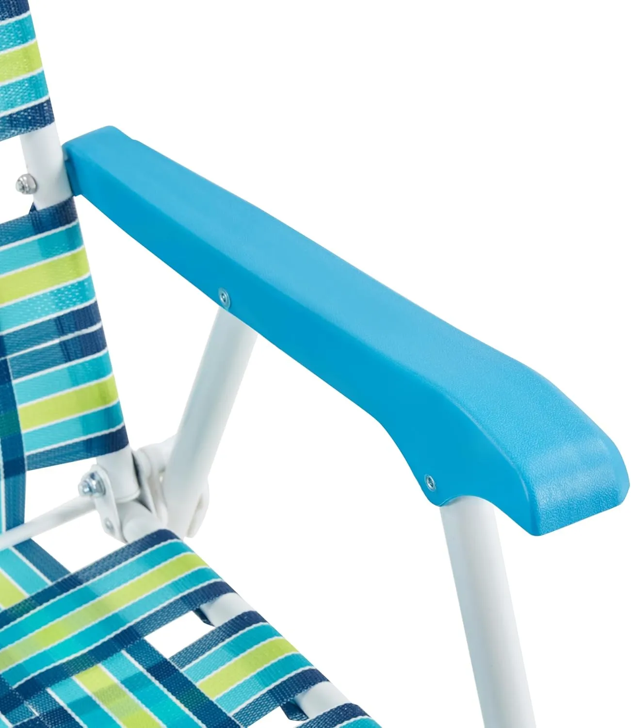 Yaheetech Patio Webbed Lawn Chairs, Outdoor Nylon Fabric Portable Camping Chair Folding Dining Chairs for Beach Yard Garden