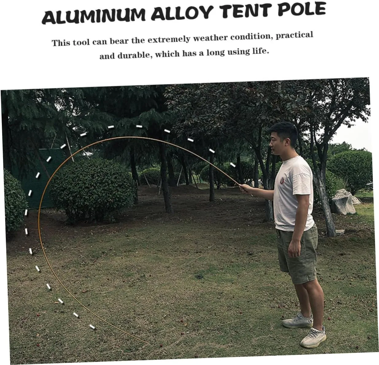 YARNOW Tent Rods Lightweight Canopy Poles for Outdoor Camping Durable Tent Accessory and Tarp up