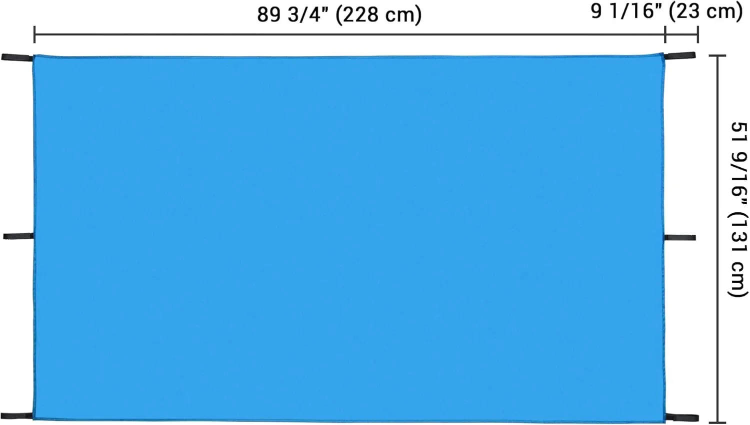 Yescom 52"x90" Swing Set Kindergarten Replacement Tarp UV Protection Playground Roof Playset Outdoor Garden Blue