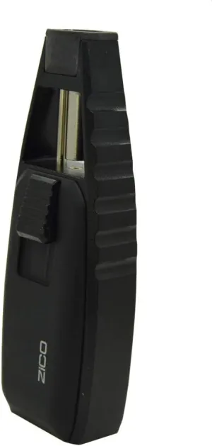 Zico Butane Stainless Steel Torch Flame Refillable Lighter (Black)