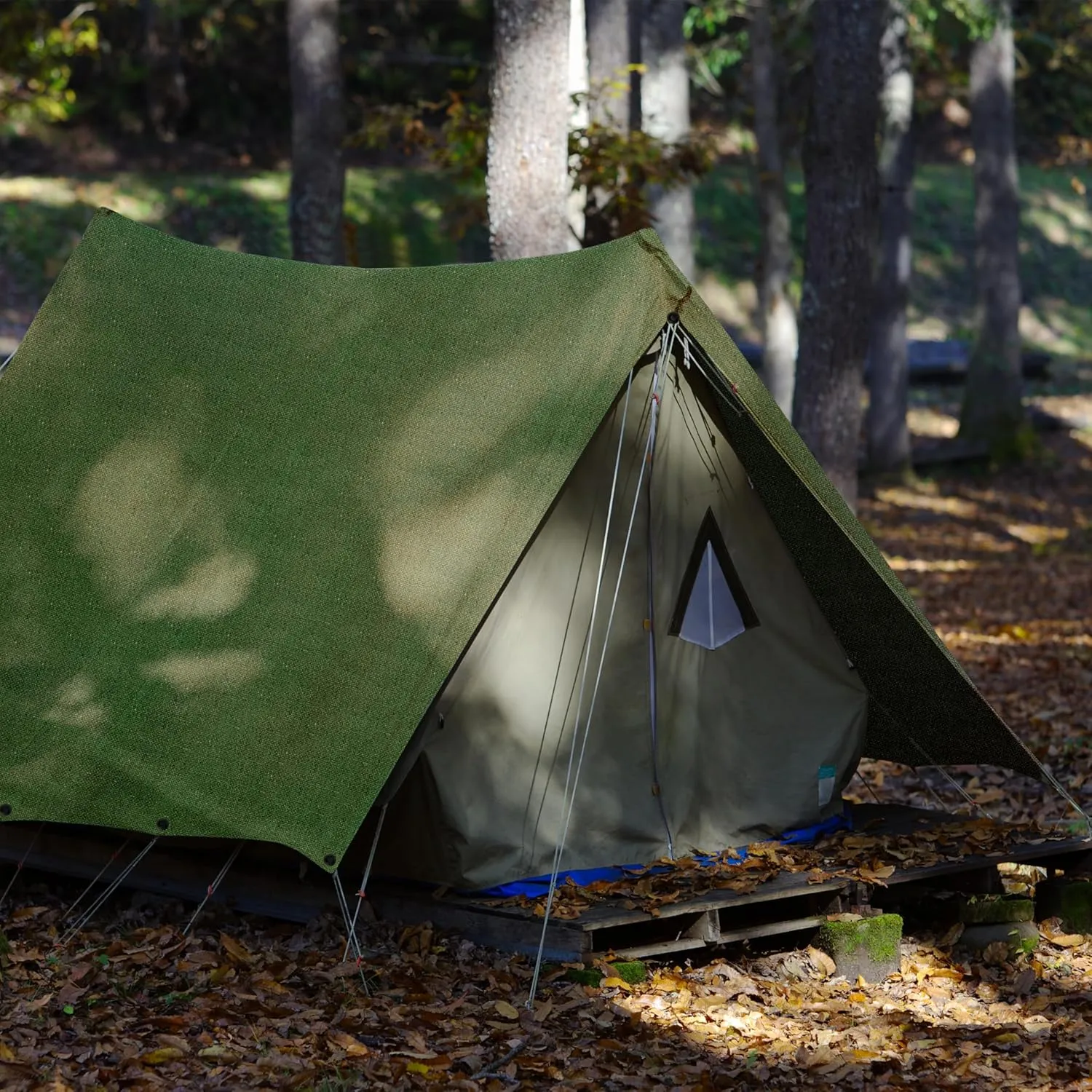 Zuperia Heavy Duty Canvas Tarp (8' x 10' ft - Pack of 1) with Rustproof Grommets, UV Resistant & Tear Resistant Multipurpose Tarpaulin Cover for Outdoor, Industrial & Commercial Use (Olive Green)